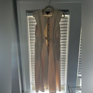 Banana republic Ella denim midi dress in Ecru